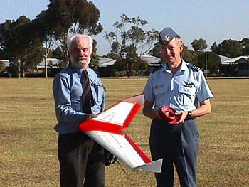 John Bird and Wing Commander Peter Mather RAAF